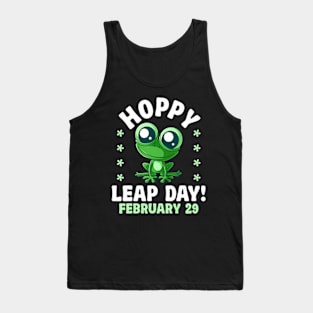 Funny Frog Hoppy Leap Day February 29 Birthday Leap Year Tank Top